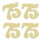 Big Dot of Happiness Gold Glitter 75 - No-Mess Real Gold Glitter Cut-Out Numbers - 75th Birthday Party Confetti - Set of 24